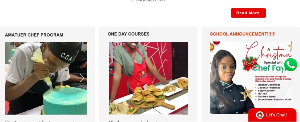 Catering schools in Lagos